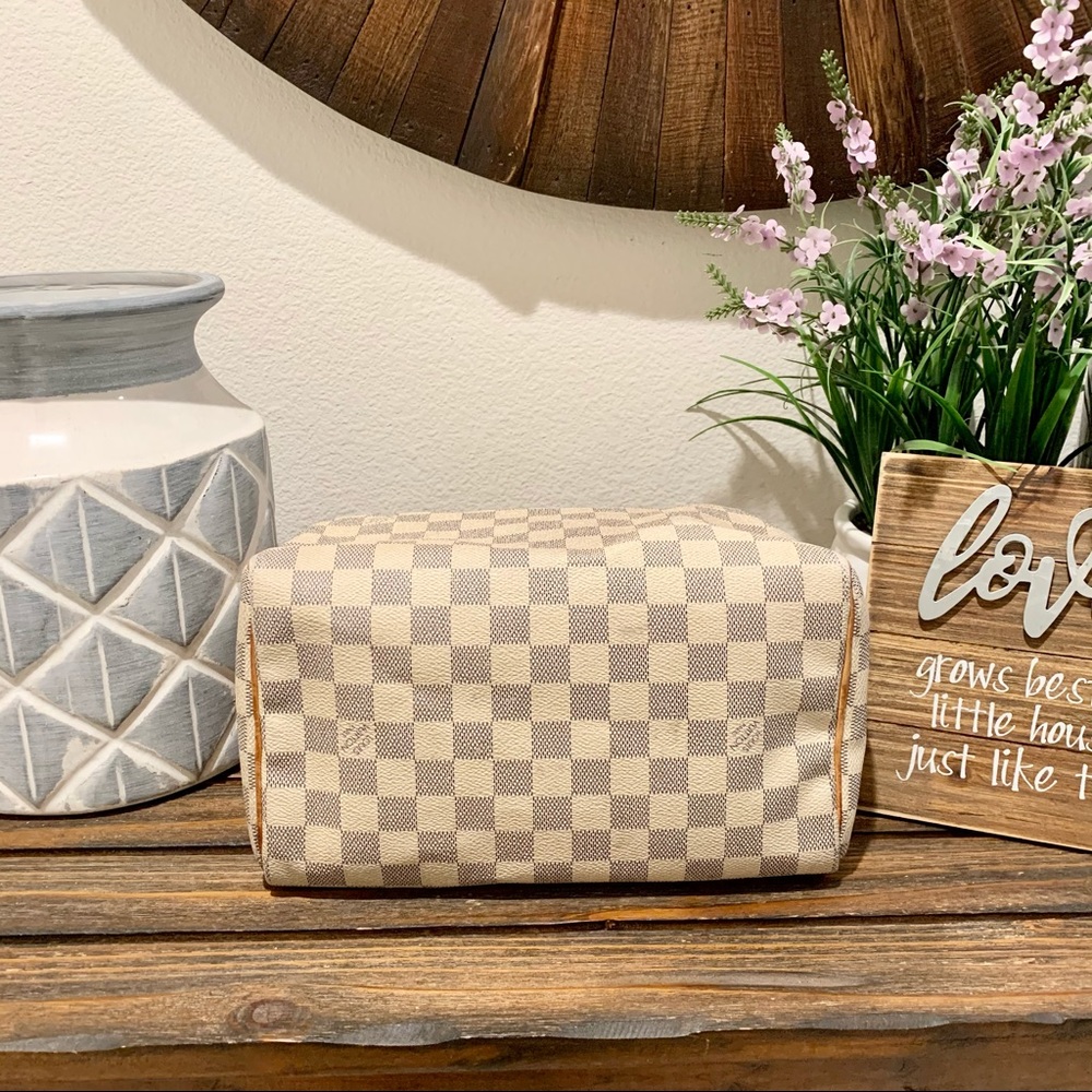 SOLD❤️Louis Vuitton Azur Speedy 25 & Sarah Wallet - Picture 6 of 16